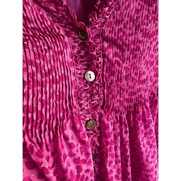 DVF Diane von Furstenberg Silk Layla Petal Dreams Pink Womens Top Size 0 - Picture 3 of 11